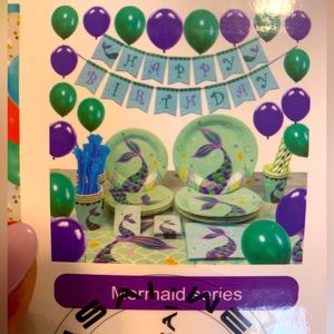 NEW GIFT Mermaid party decor party set up summer swim bbq 64 pc 🩶2/10🩶